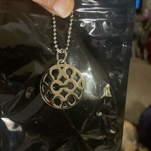 Coach Silver Optic C bag charm